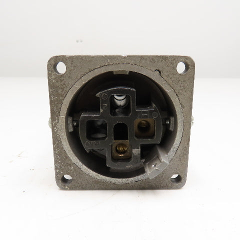 Russellstoll 7124W-78 60A 250VDC 2 Pole Partial Receptacle