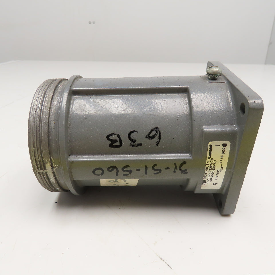 Russellstoll 7124W-78 60A 250VDC 2 Pole Partial Receptacle