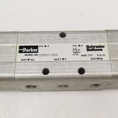 Parker 5350511000 5/2 Position Air Piloted Control Valve 200PSI 1/4" NPT