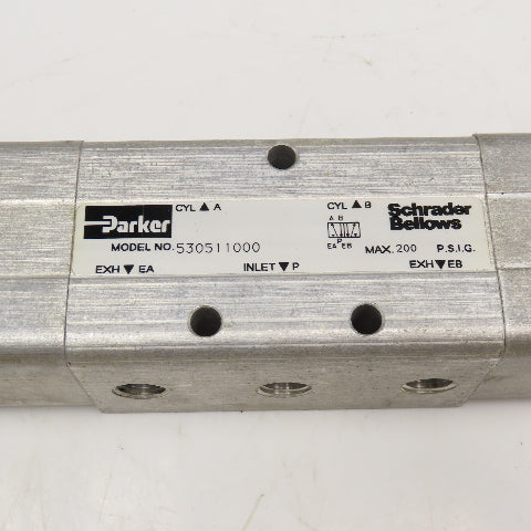 Parker 5350511000 5/2 Position Air Piloted Control Valve 200PSI 1/4" NPT