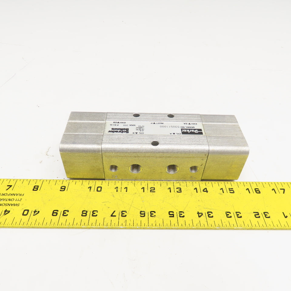 Parker 5350511000 5/2 Position Air Piloted Control Valve 200PSI 1/4" NPT