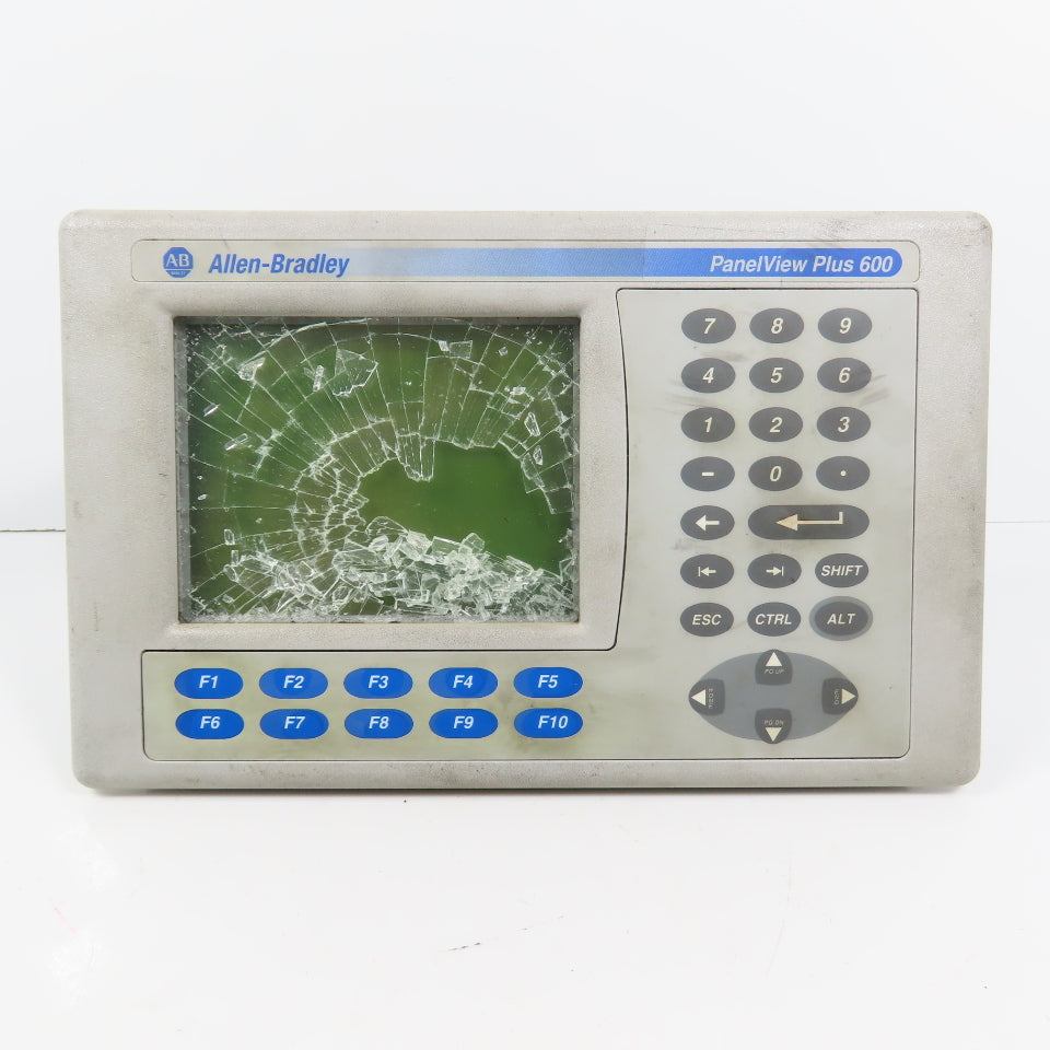 Allen Bradley 2711P-B6M8A PanelView Plus 600 Monitor Display (Broken Screen)