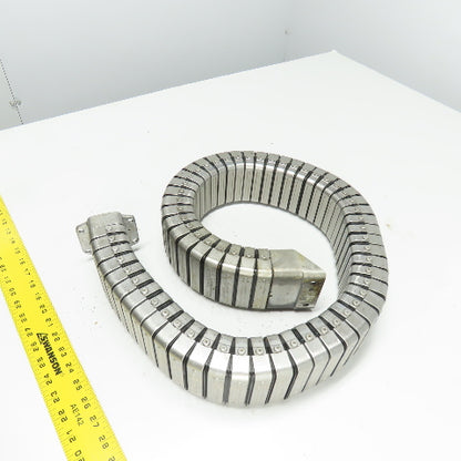 3" x 1-1/2" Flexible Stainless Steel Feed Thru Cable Carrier Energy Chain 48"