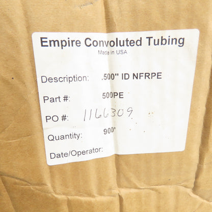 500PE .500"ID NFRPE Split Wire Loom Conduit Empire Convoluted Tubing Approx 750'