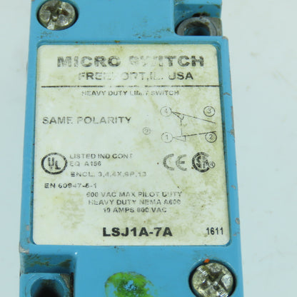 Micro Switch LSJ1A-7A Spring Coil Snap Action Limit Switch 600VAC 10A