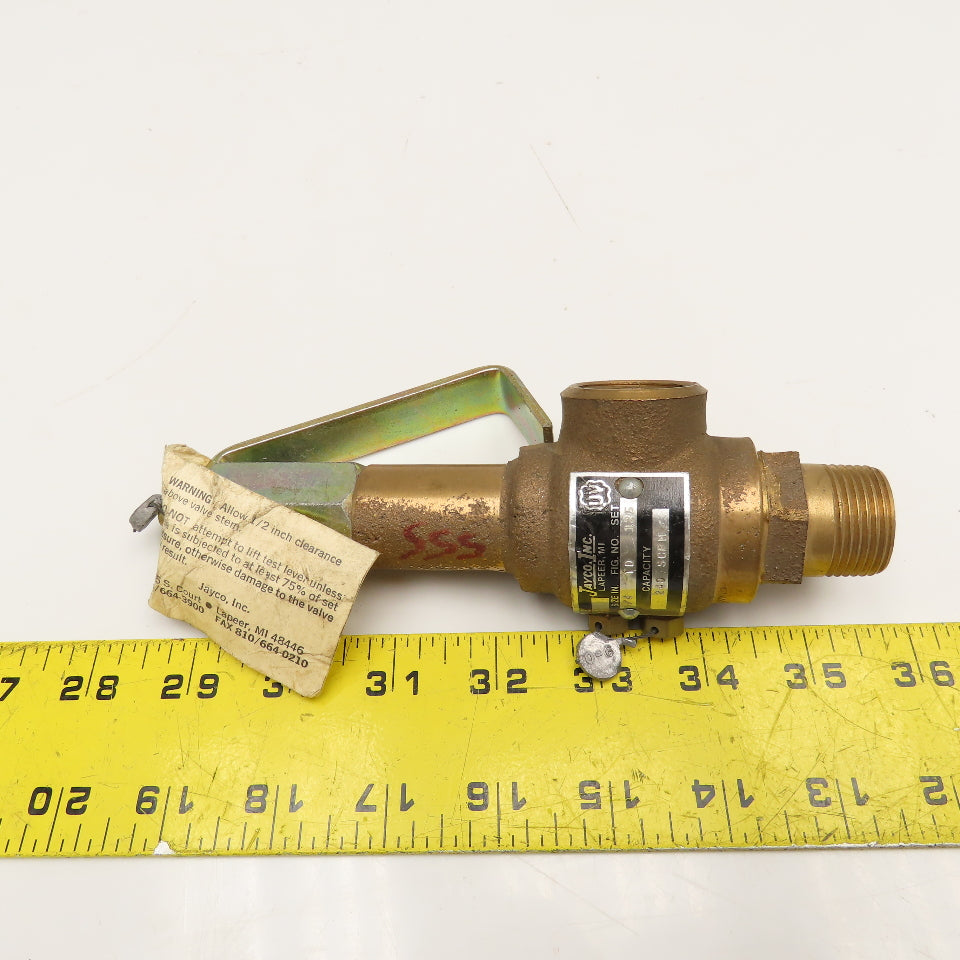 Jayco Inc. 3/4 Fig.1D Set 125 3/4" NPT 243CFM Bronze Pressure Relief Valve