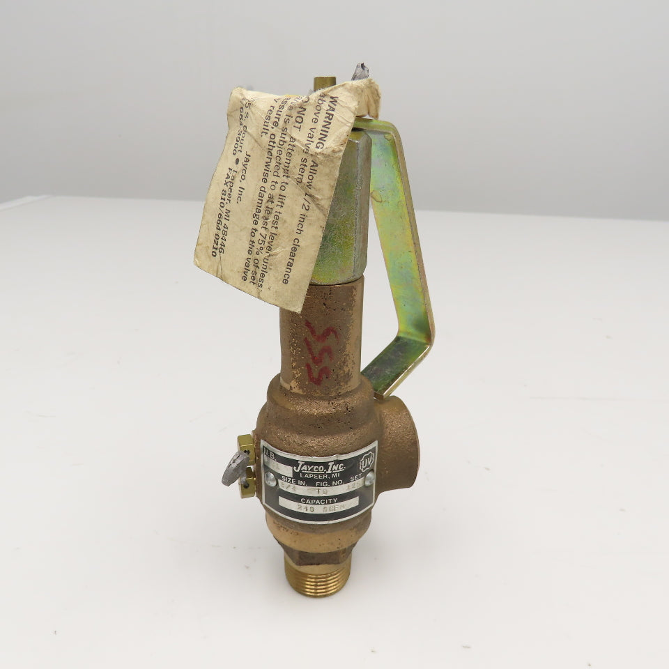 Jayco Inc. 3/4 Fig.1D Set 125 3/4" NPT 243CFM Bronze Pressure Relief Valve