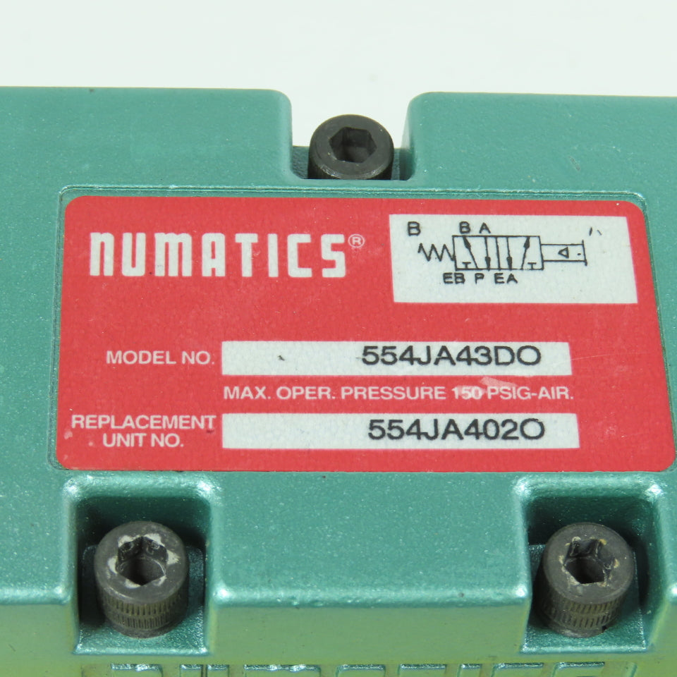 Numatics 554JA43DO 554JA402O Pneumatic Air Pilot Valve 150PSIG NEW