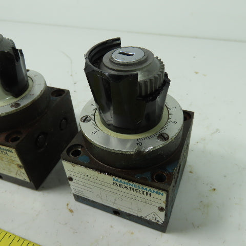 Rexroth 2 FRM 5-32/3 Q Keyed Hydraulic Flow Control Valve Parts/Repair Lot Of 2