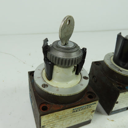 Rexroth 2 FRM 5-32/3 Q Keyed Hydraulic Flow Control Valve Parts/Repair Lot Of 2