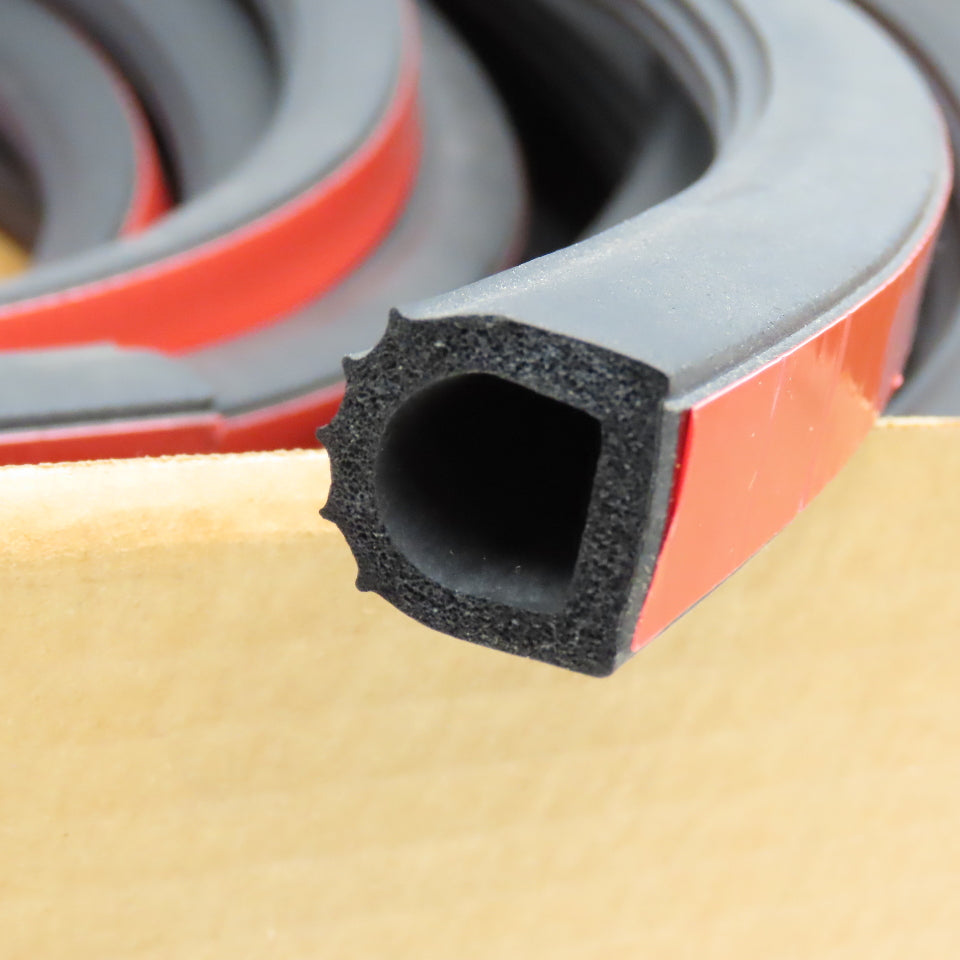 Clean Seal JR2828B-ST-100 7/8" x 1" Tall EPDM Self Adhesive Automotive D Seal