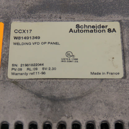 Schneider Automation CCX17 C1600 Welding VFD OP Data Enty Panel HMI