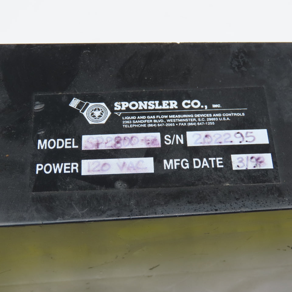Sponsler SP2800-EZ 120V Programmable Controller
