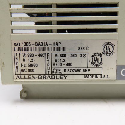 Allen Bradley 1305-BA01A-HAP VFD Drive Ser C Parts Or Repair