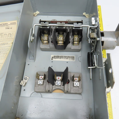 Siemens F351H 30A 600V 3 Pole Type 12 Fusible Safety Disconnect 3Ph 480V