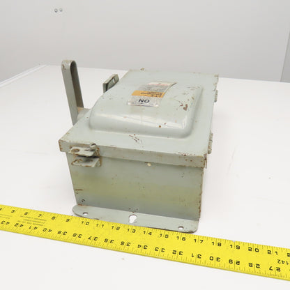 Siemens F351H 30A 600V 3 Pole Type 12 Fusible Safety Disconnect 3Ph 480V