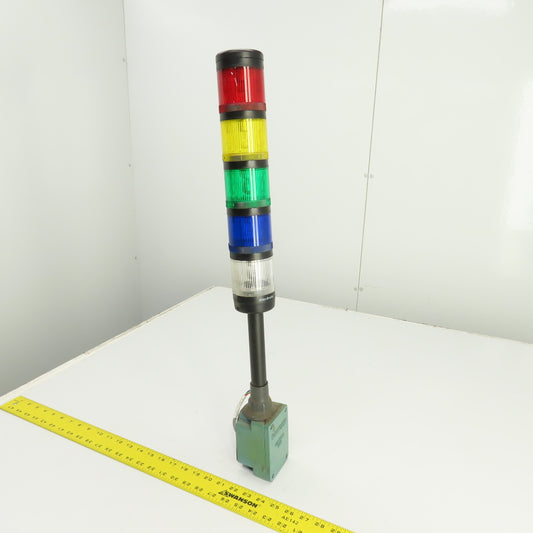 Allen Bradley 855T-BPM25 Stack Light 5 Indicators White Blue, Green, Yellow, Red