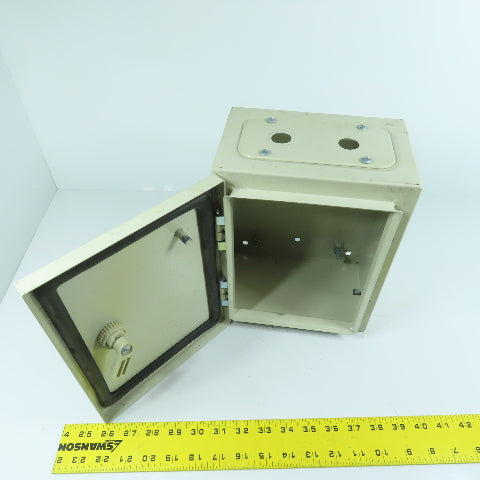9-3/4" x 7-3/4" x 5" Steel Electrical Enclosure W/ Hinged Door (No Backplate)