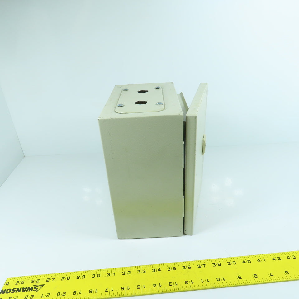 9-3/4" x 7-3/4" x 5" Steel Electrical Enclosure W/ Hinged Door (No Backplate)