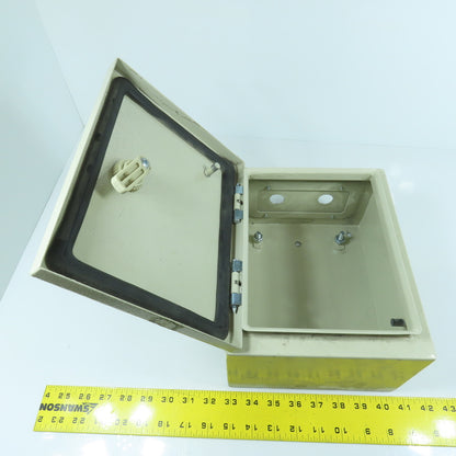 9-3/4" x 7-3/4" x 5" Steel Electrical Enclosure W/ Hinged Door (No Backplate)