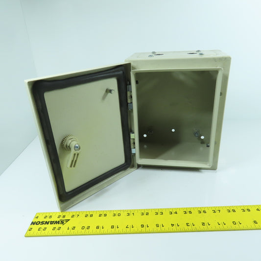 9-3/4" x 7-3/4" x 5" Steel Electrical Enclosure W/ Hinged Door (No Backplate)