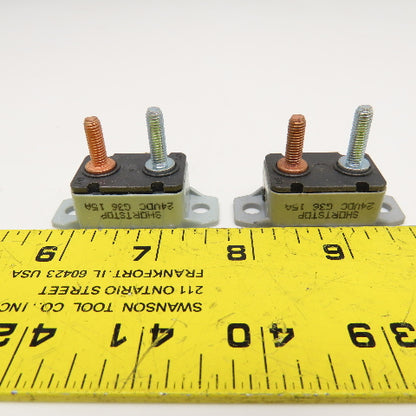 Eaton 123A50-A5P Shortstop 24V 50A Circuit Breaker 24VDC G36 15A Lot Of 2