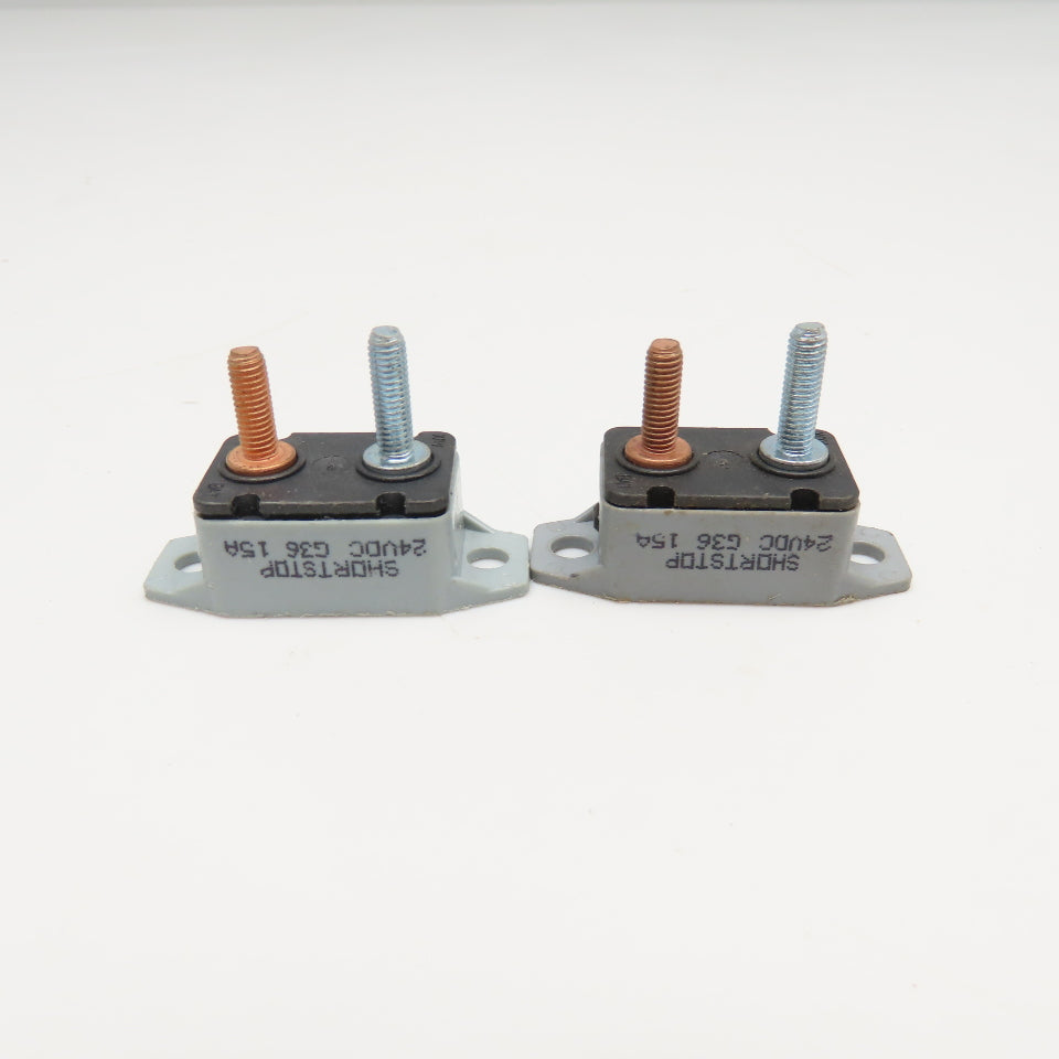 Eaton 123A50-A5P Shortstop 24V 50A Circuit Breaker 24VDC G36 15A Lot Of 2