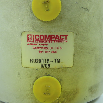Compact RD2X112-TM Double Ended/Acting Pneumatic Cylinder 1.5" Stroke 2" Bore