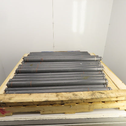 1.9" OD x 35.5" BF Plastic Conveyor Roller 35-1/4" Face W/ 2 Belt Grooves Lot/45