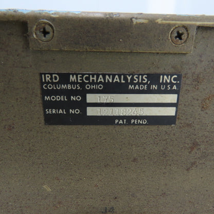IRD Mechanalysis Model 175 Printer Unit 115V
