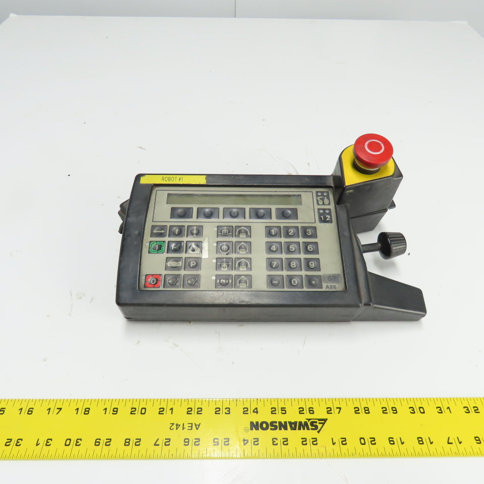 ABB S3 Robot Teach Pendant Controller Operator W/ E-Stop Joysick Control