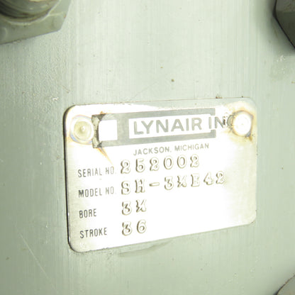 Lynair SH-3-1/4E42 Extended Rod Hydraulic Cylinder 3-1/4" Bore 36" Stroke