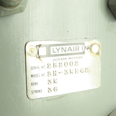 Lynair SH-3-1/4E42 Extended Rod Hydraulic Cylinder 3-1/4" Bore 36" Stroke
