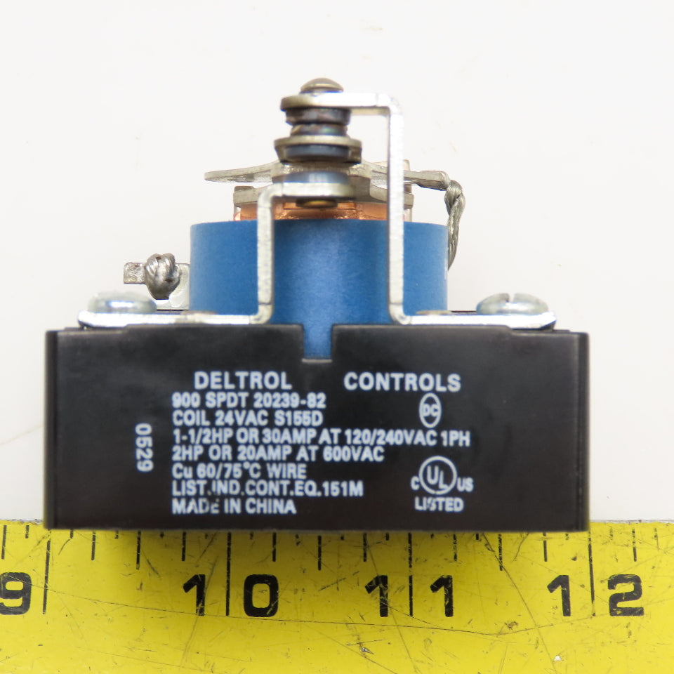 Deltrol 20239-82 900 Series 20A 600VAC Max Control Relay 24VDC Coil