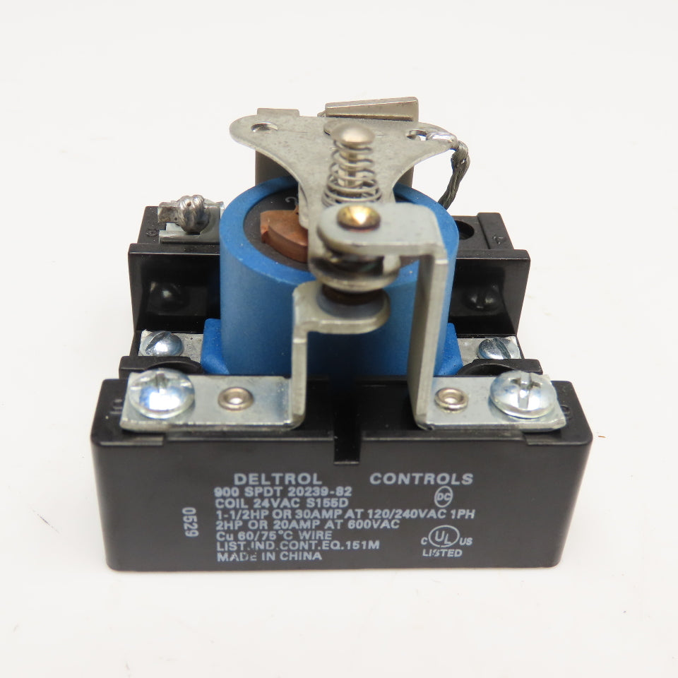 Deltrol 20239-82 900 Series 20A 600VAC Max Control Relay 24VDC Coil