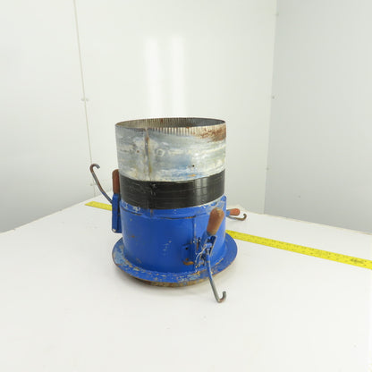 12" x 12-1/2" Duct Coupling Assembly W/ Destaco Toggle Clamps 17-1/4" OAL