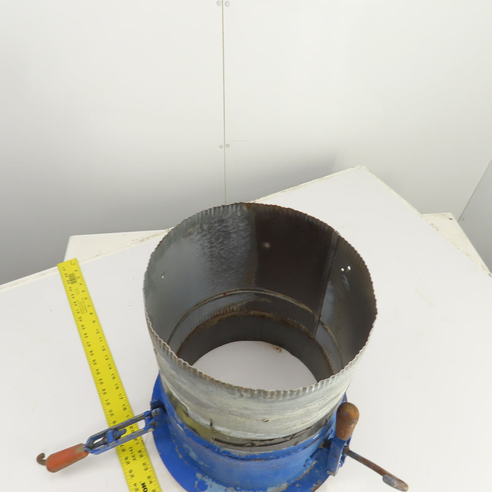 12" x 12-1/2" Duct Coupling Assembly W/ Destaco Toggle Clamps 17-1/4" OAL
