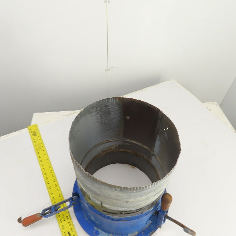 12" x 12-1/2" Duct Coupling Assembly W/ Destaco Toggle Clamps 17-1/4" OAL