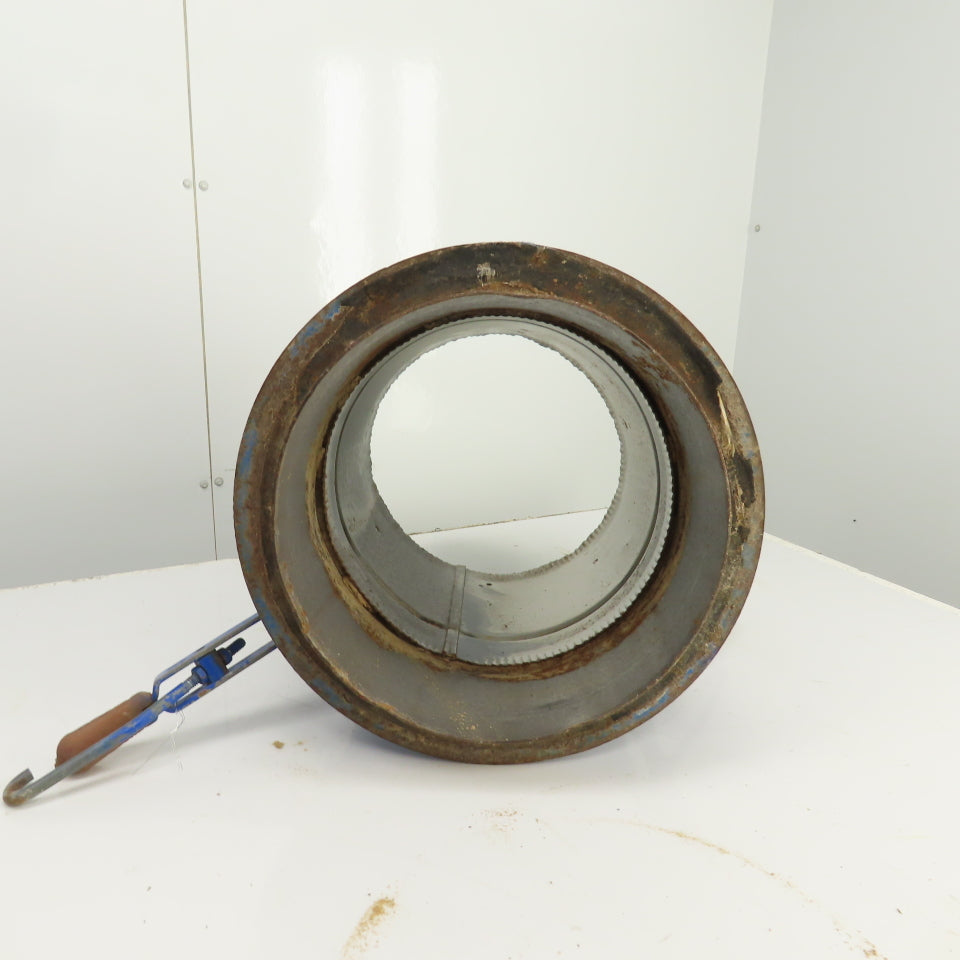 12" x 12-1/2" Duct Coupling Assembly W/ Destaco Toggle Clamps 17-1/4" OAL