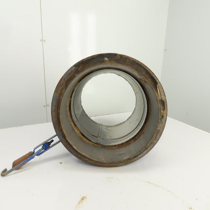 12" x 12-1/2" Duct Coupling Assembly W/ Destaco Toggle Clamps 17-1/4" OAL