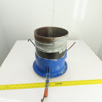 12" x 12-1/2" Duct Coupling Assembly W/ Destaco Toggle Clamps 17-1/4" OAL