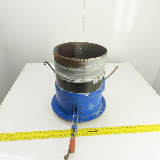 12" x 12-1/2" Duct Coupling Assembly W/ Destaco Toggle Clamps 17-1/4" OAL