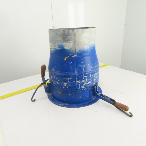 12" x 13-1/2" Duct Coupling Assembly W/ Destaco Toggle Clamps 18-1/2" OAL