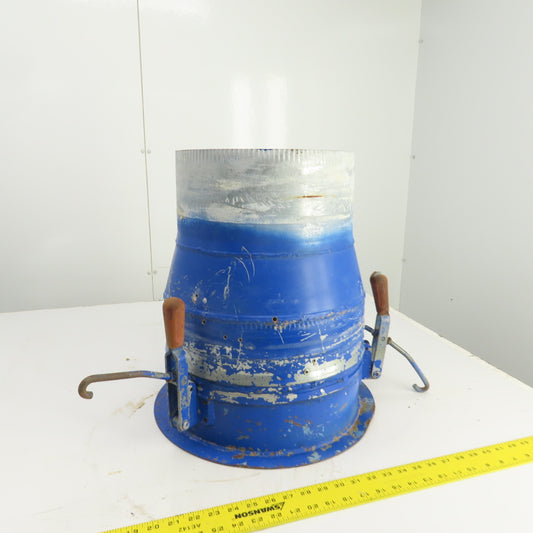 12" x 13-1/2" Duct Coupling Assembly W/ Destaco Toggle Clamps 18-1/2" OAL