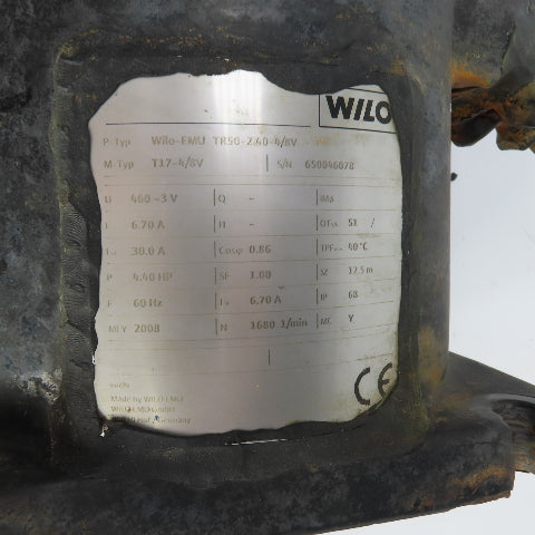 Wilo EMU Wilo-EMU TR50-2.40-4/8V 4.4HP 3-Blade Submersible Mixer (Parts/Repair)