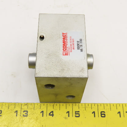 Compact SD2X12 2" Bore x 1/2" Double Stroke Square Body Air Cylinder