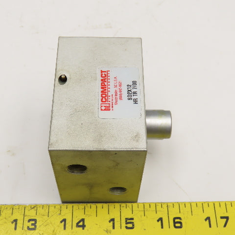 Compact SD2X12 2" Bore x 1/2" Double Stroke Square Body Air Cylinder