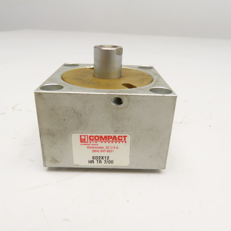 Compact SD2X12 2" Bore x 1/2" Double Stroke Square Body Air Cylinder