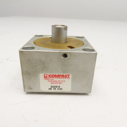 Compact SD2X12 2" Bore x 1/2" Double Stroke Square Body Air Cylinder