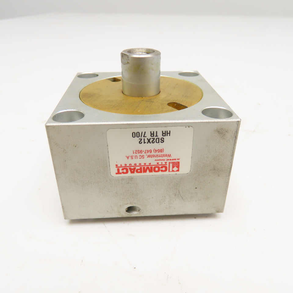 Compact SD2X12 2" Bore x 1/2" Double Stroke Square Body Air Cylinder